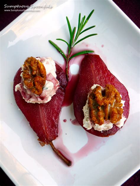 rosemary-red-wine-poached-pears-sumptuous-spoonfuls image
