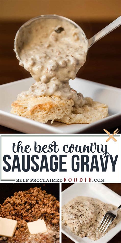 homemade-country-sausage-gravy-biscuits-and-gravy image