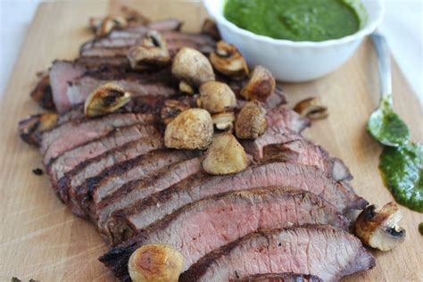 grilled-steak-with-chimichurri-sauce-bakersbeans image