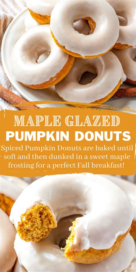 maple-glazed-pumpkin-donuts-homemade-baked image