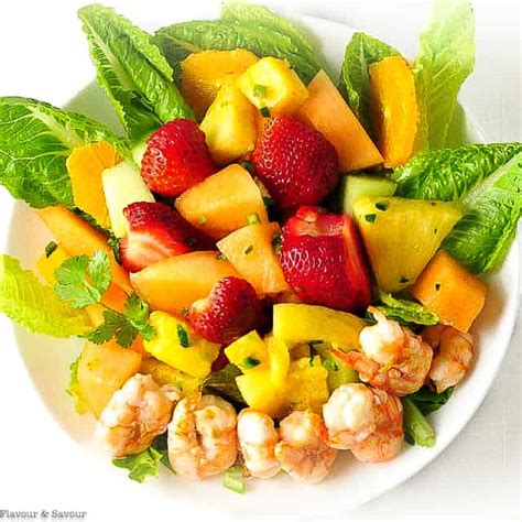 southwestern-fruit-salad-with-grilled-prawns-flavour image