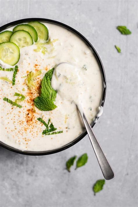 vegan-raita-indian-cucumber-and-mint-yogurt-sauce image