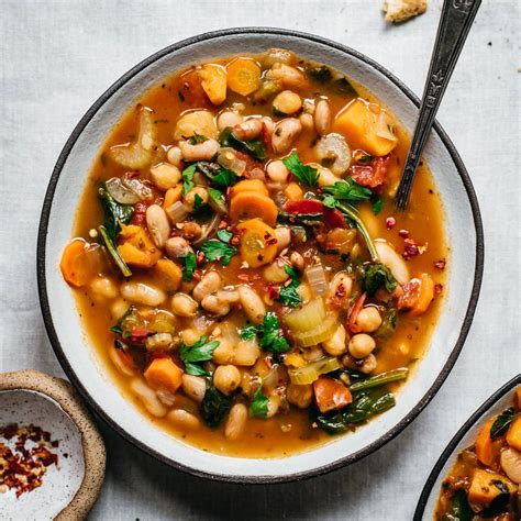 three-bean-vegetable-soup-vegan-crowded-kitchen image