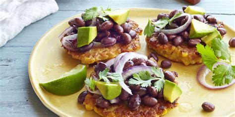 corn-fritters-with-black-bean-salad image