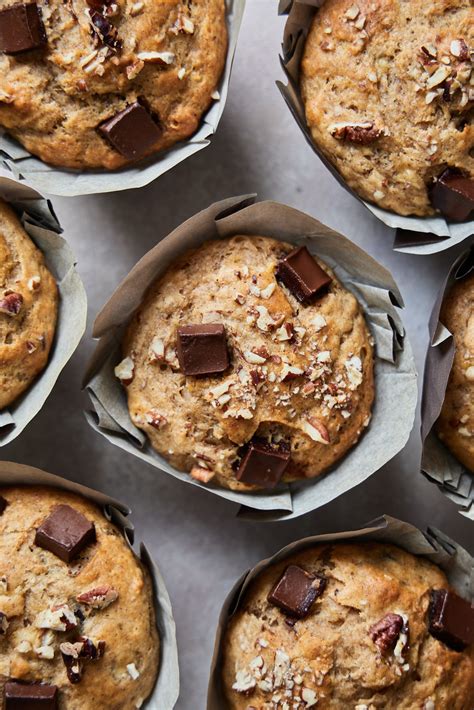 bakery-style-banana-nut-and-chocolate-chunk-muffins image