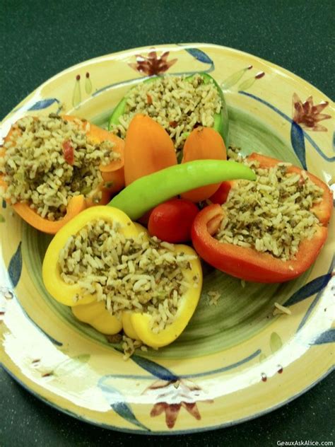 cajun-rice-dressing-stuffed-bell-peppers-or-tomatoes image