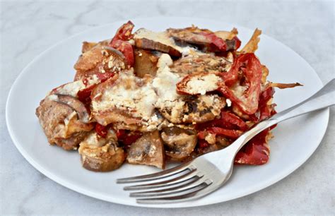 greek-cheesy-eggplant-and-red-pepper-casserole image
