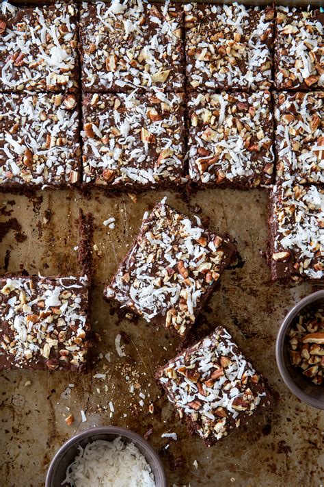chocolate-pecan-and-coconut-sheet-cake-real-food image
