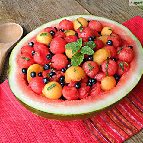 watermelon-cantaloupe-berry-mint-salad-with-honey image