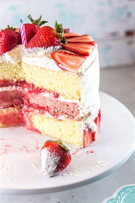strawberry-layer-cake-with-whipped-cream-frosting image