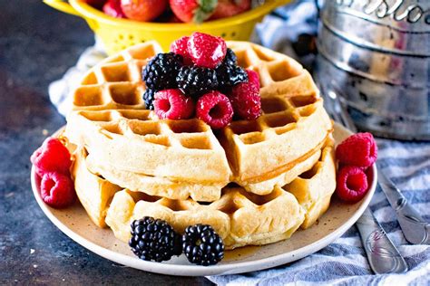 homemade-waffles-julies-eats-treats image