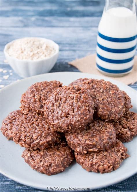no-bake-cookies-with-coconut-little-sweet-baker image