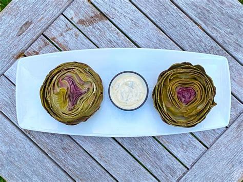 smoked-and-steamed-artichokes-recipe-michael image