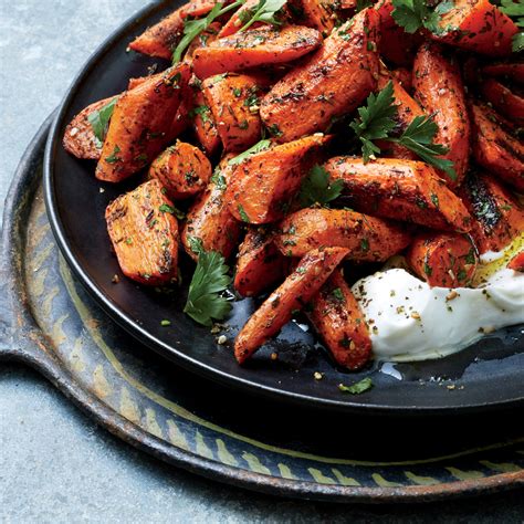 zaatar-roasted-carrots-with-labne-recipe-myrecipes image