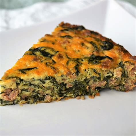 crustless-quiche-with-spinach-and-turkey-sausage-sum image