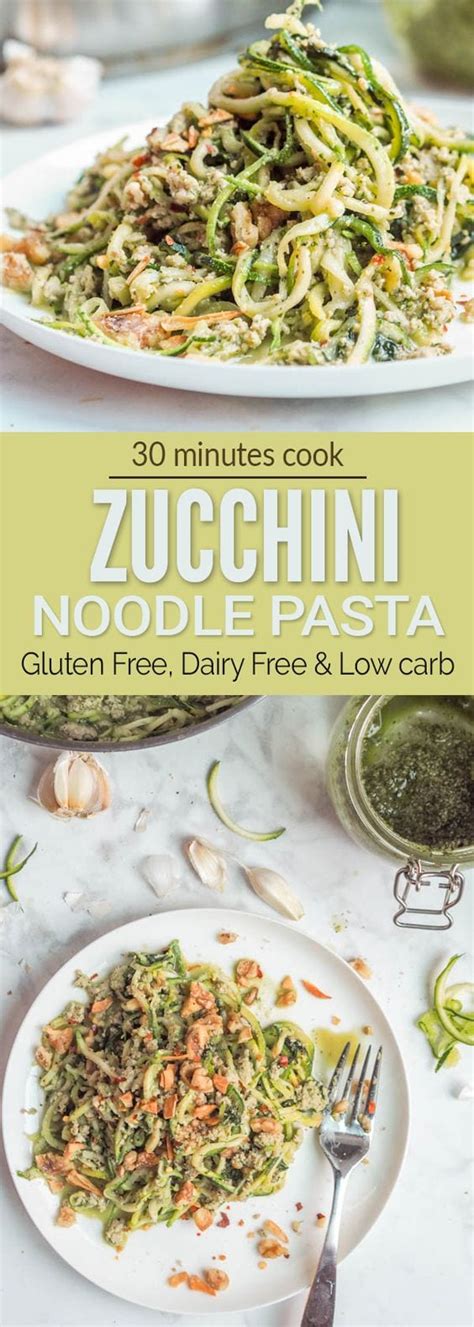 whole-30-pesto-and-chicken-zucchini-noodle-pasta image