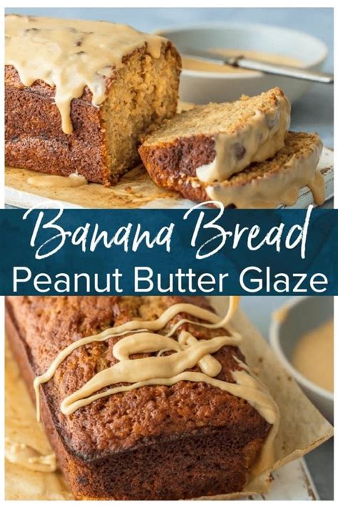 easy-banana-bread-recipe-with-peanut-butter-glaze-the image