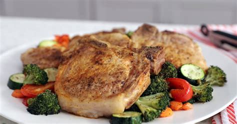 easy-pork-chops-with-roasted-vegetables-recipe-yummly image