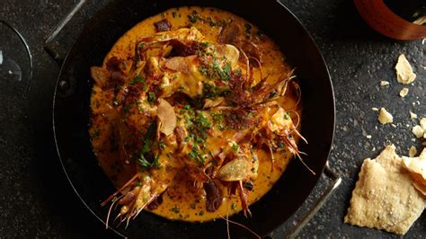 shrimp-with-ancho-butter-sauce-recipe-bon-apptit image