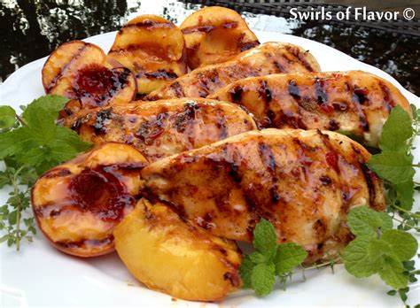 grilled-chicken-with-chipotle-and-peaches-swirls-of-flavor image