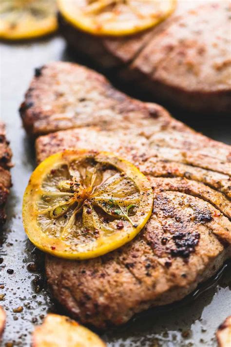 sheet-pan-lemon-herb-tuna-steaks-and-potatoes image