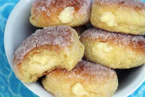 custard-filled-pączki-homemade-custard-donuts image