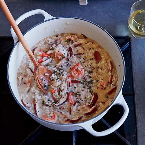 shrimp-and-wild-mushroom-risotto-recipe-john-besh image
