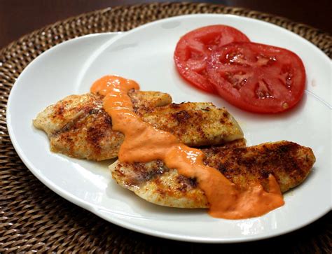 baked-tilapia-with-roasted-red-pepper-mayonnaise image