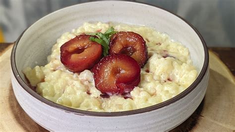 eunices-creamy-rice-pudding-with-sticky-plums-rt image