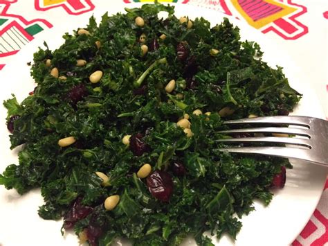 kale-salad-recipe-with-cranberries-and-pine-nuts image