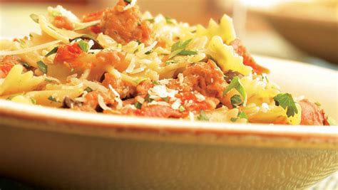 pasta-with-sausage-olives-sun-dried-tomatoes-cream image