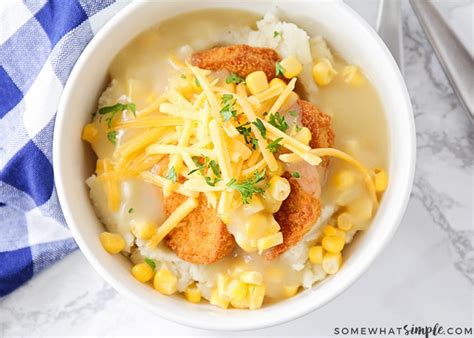 chicken-mashed-potato-bowl-kfc-copycat image