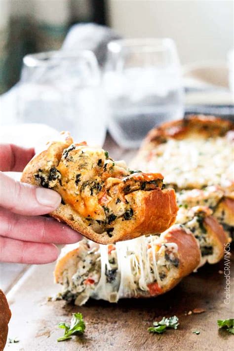 easy-spinach-dip-stuffed-french-bread-video image