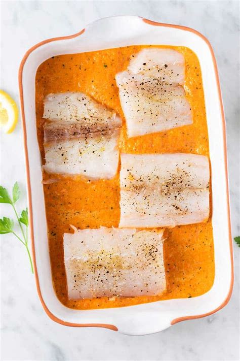 baked-cod-in-roasted-red-pepper-sauce-sunkissed image