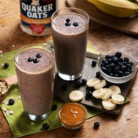 banana-berry-peanut-butter-oatmeal-smoothie image