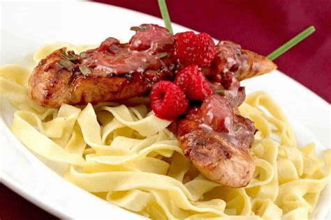 chicken-and-fettuccine-with-raspberry-cream-sauce image
