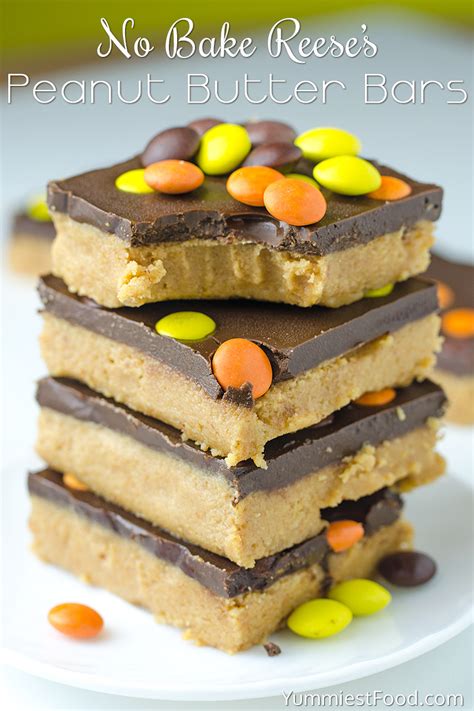 easy-no-bake-reeses-peanut-butter-bars-yummiest image