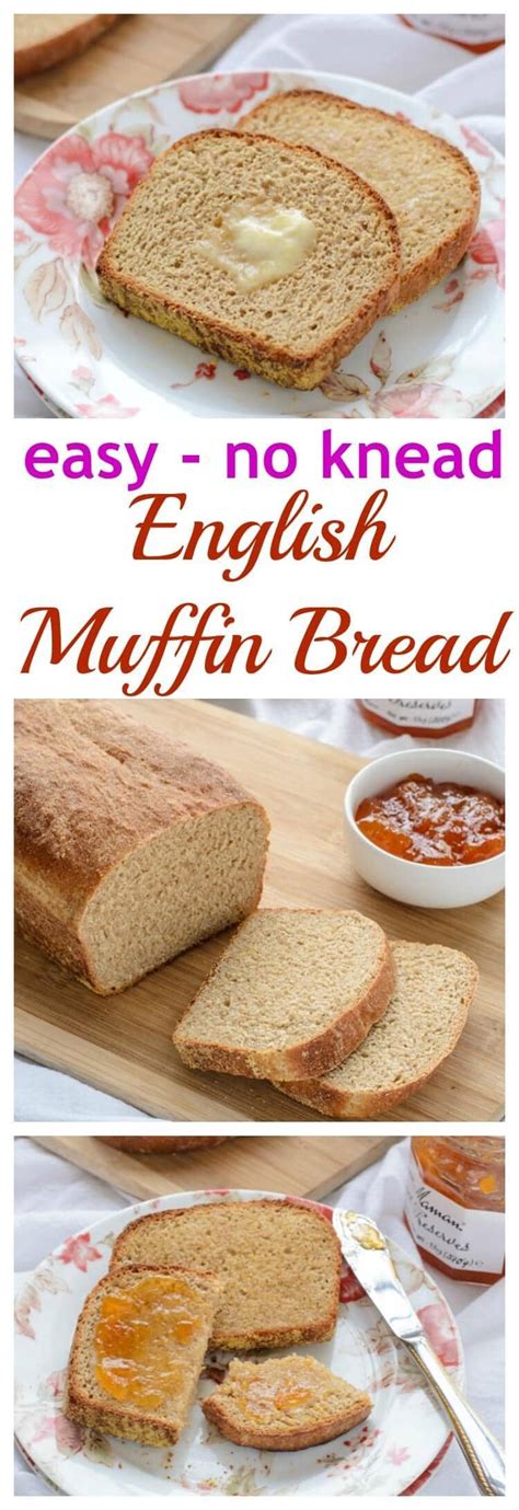 whole-wheat-english-muffin-bread-easy-and-healthy image