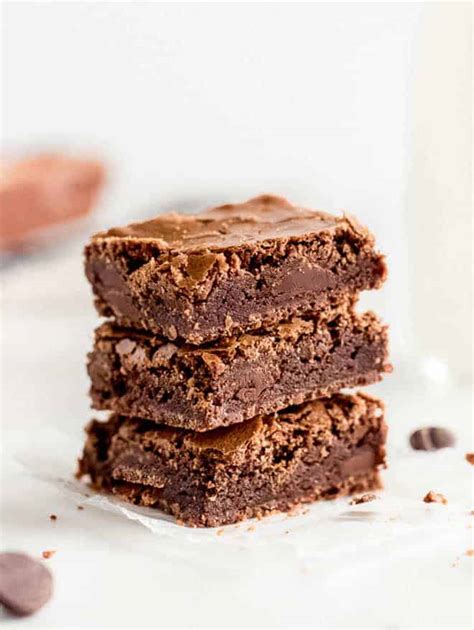 easy-homemade-chewy-brownies-spoonful-of-flavor image