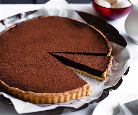 chocolate-tart-recipe-gourmet-traveller image