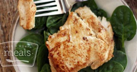 paleo-ginger-chicken-breasts-with-green-spinach-lunch-version image