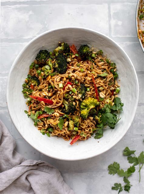 easy-weeknight-peanut-noodles-with-roasted-broccoli image