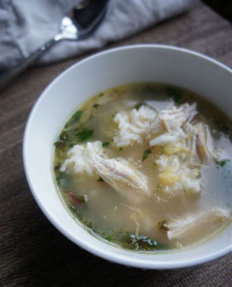 lemony-chicken-soup-with-swiss-chard-and-rice image