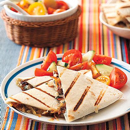 caramelized-onion-and-blue-cheese-quesadillas image