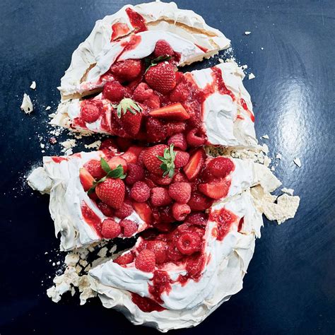 summer-pavlova-with-fresh-and-grilled-berries image