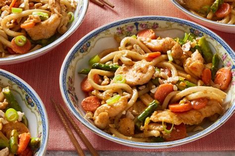 stir-fried-chicken-udon-noodles-with-asparagus image