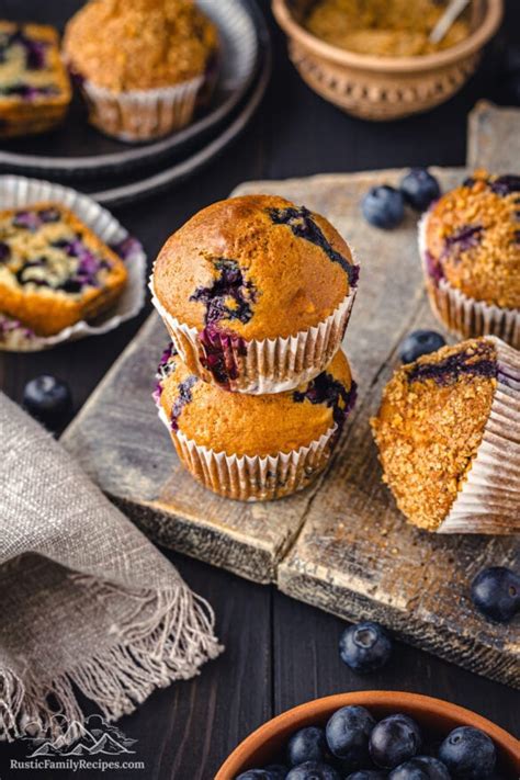 sourdough-discard-blueberry-muffins-rustic-family image