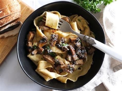 pappardelle-with-a-creamy-mushroom-sauce-italy image