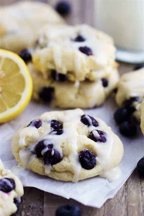 blueberry-cream-cheese-cookies-with-a-lemon-glaze image