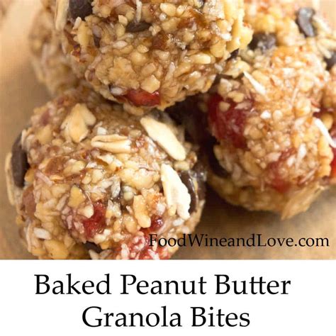 baked-peanut-butter-granola-bites-food-wine-and-love image